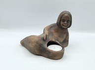 leżąca KOBIETA figurka ręcznie wykonana ŚWIECZNIK