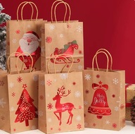TOREBKI PREZENTOWE ŚWIĄTECZNE 5 sztuk torby na prezenty Papierowe