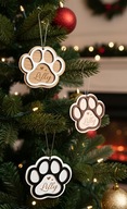 Świąteczna Bombka Choinkowa - Łapka z imieniem pieska