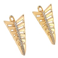 83833 KOLCZYKI 18K POZŁACANE 25/13 MM eleganckie z cyrkoniami