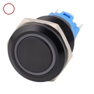 Przełącznik metalowy bez blokady Ø 22 mm czarny 12-24 V DC