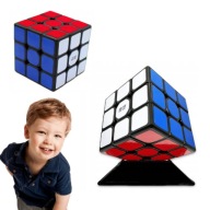 ORYGINALNA KOSTKA LOGICZNA 3X3 SZYBKA PROFESJONALNA KLASYCZNA + PODSTAWKA