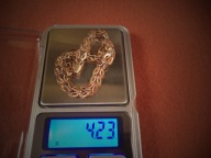 Nowa zło.ta damska bransoletka, próba 585, waga 4.2 g, 20 cm