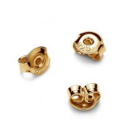 BAR 2 Baranki do sztyftów Srebro 925 POZŁACANE złoto 24k 2 szt