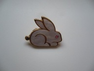 BROSZKA KRÓLIK ZAJĄC MASA PERŁOWA