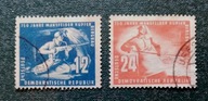 Pierwsze znaczki NRD Mi 273-274 DDR 1950r kasowane 35EU