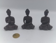 Budda 3 miniaturki każdy w innej pozie kolekcjonerskie - wymiar 5,2cm