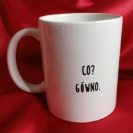 Kubek handmade z humorystycznym napisem