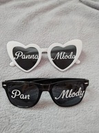 Okulary wesele ślub, do zdjęć dla fotografa fotobudka panna młoda pan młody