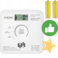 CZUJNIK CZADU VIRONE DC-11 DETEKTOR CO LCD BATERIE ŻYWOTNOŚĆ 10 LAT
