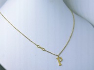 4547 Naszyjnik Litera P Nieskończoność;Stal