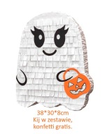 Piniata Duch, biały 38*30*8cm. Zestaw z kijem i konfetti.