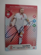 Karta panini autograf Polska Road to Qatar 2022 Kamil Glik Fans' Favourite