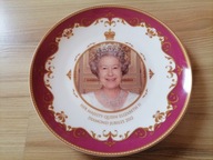 Porcelanowy ,Talerz Ozdobny Królowa Elżbieta 2