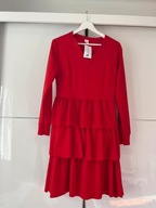 MODNA KIECKA_CZERWONA SUKIENKA ROZ. L STAN BDB