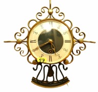 Ładny, ozdobny, niemiecki zegar na komodę biurko (57)