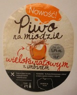 ETYKIETA - BROWAR JABŁONOWO - Piwo na miodzie wielokwiatowym z imbirem