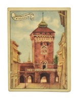 DR A. OETKER PRZEDWOJENNA REKLAMA OBRAZEK BRAMA FLORIAŃSKA W KRAKOWIE