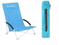 Leżak SONGMICS Wysokie Oparcie Składany Torba 57x66x74cm GCB61BU