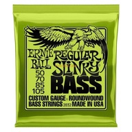 Struny do gitary basowej (4) Ernie Ball Regular Slinky Bass (50-105)
