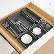 8x ORGANIZER MODUŁOWY WKŁADY POJEMNIKI DO SZUFLADY SZTUĆCE PRZYPRAWY ZESTAW