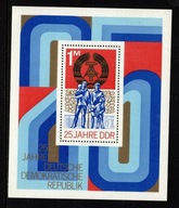 Niemcy NRD / Mini arkusz 1725 ( 25. rocznica NRD ) 1974 r. / czysty