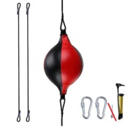 JB505 Gruszka treningowa HUINING ze skóry czerwono czarna