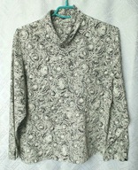 BLUZKA DAMSKA CZARNO-BIAŁE WZORY 44-46-48