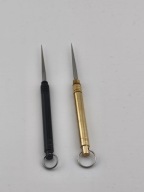 Zestaw 2 wykałaczek tytanowych EDC złota i czarna etui brelok