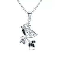 Naszyjnik s12 Platerowany Platyną CZ / Spinel – Franko