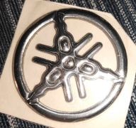 YAMAHA Logo 3D Silver 1x 3cm Dragstar XJ Bulldog Virago V-max