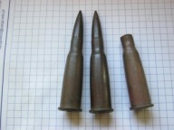 dwa naboje1936 + luska1937 lebel -wloska produkcja