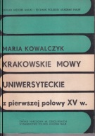 Krakowskie mowy uniwersyteckie z pierwszej połowy
