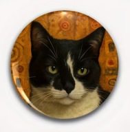 PRZYPINKI BADZIKI BUTTONY ZNACZKI 58 mm – na każdy gust! KOTEK CAT