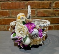 Koszyczek koszyk wielkanocny na święconkę z barankiem