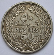 Liban 50 piastrów 1952 - srebro
