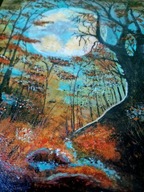 OBRAZ AKRYL NA PŁÓTNIE – TURKUSOWA POŚWIATA