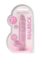 7" / 18 cm Realistic Dildo With Balls - Pink