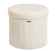 Pufa tapicerowana Songmics biały