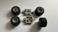LEGO CITY KOŁO J.SZARE Z OPONĄ 11x12mm 6014bc01+PŁYTKA 2x2 J.SZARA 4600