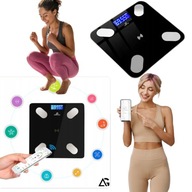 WAGA ELEKTRONICZNA ŁAZIENKOWA ANALITYCZNA SMART APLIKACJA BMI DO 180KG 32W1