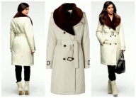 Płaszcz ocieplany 34 XS futro kurtka prochowiec dwurzędowy