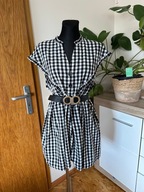 Zara M 38 sukienka w kratkę nowa z spodenkami