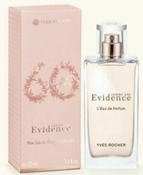 EVIDENCE 50ml perfum Yves Rocher FIOŁEK RABARBAR KONWALIA PIŻMO PACZULA RÓŻ