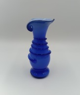Wazon - piękne szkło - niebieski - vintage - kolekcjonerski - 21cm