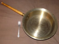 DUŻA PATELNIA mosiężna RONDEL śr. 35 cm dekoracja