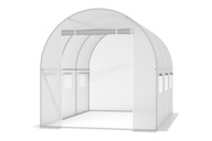 Tunel Foliowy Stelaż 2x3m Biała Siatka Wzmacniająca 6m2