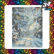 Obraz "Zimowy pejzaż" Zofii Świat, 30x40