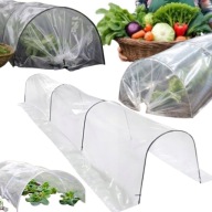 SZKLARNIA OGRODOWA FOLIOWA TUNEL OGRODOWY BIAŁA MOCNA DŁ 3 METRY MINI TUNEL