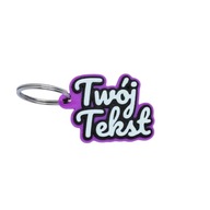 Fioletowy Breloczek z Twoim Tekstem